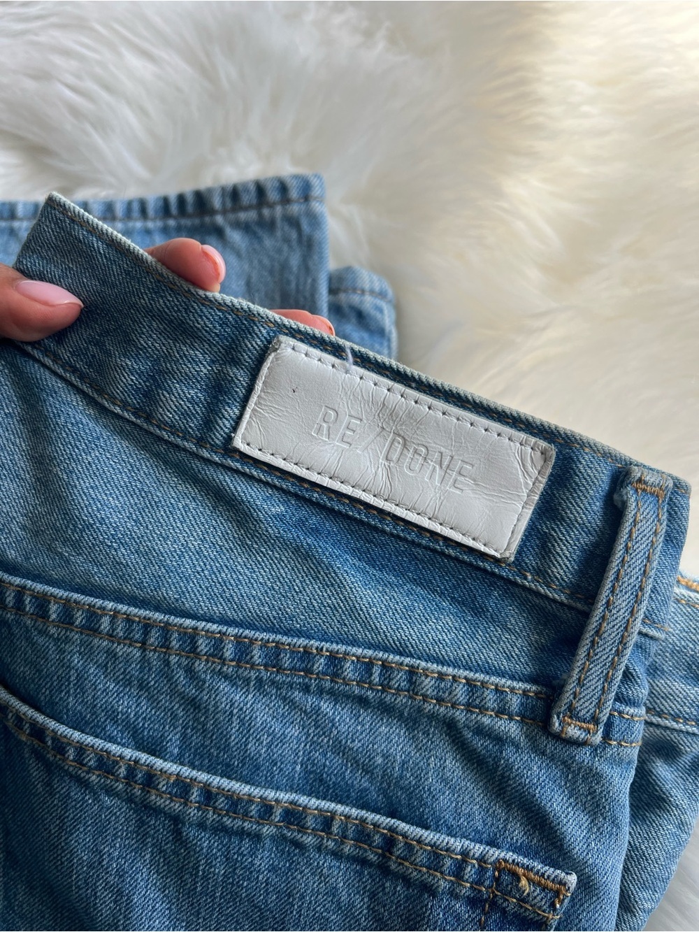 Re/Done Classic Light Blue Straight-Leg Jeans see pictures for measurements - Picture 3 of 13